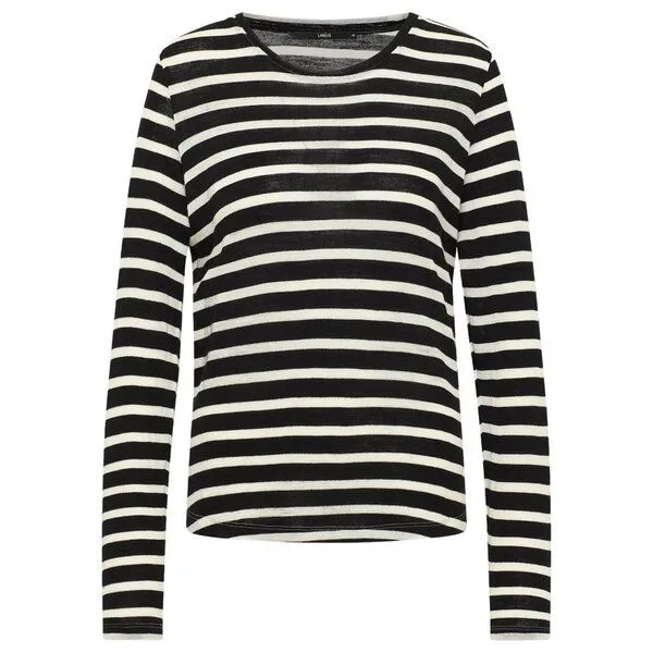 LANIUS LANIUS Langarmshirt, Black-off white, – Produktbild 1 von 4