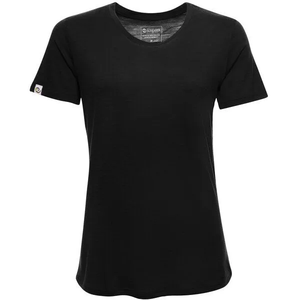 Kaipara - Merino Sportswear Kaipara - Merino Sportswear Merino Shirt Kurzarm Regularfit 200 Rundhals Damen, Schwarz, – Produktbild 1 von 2