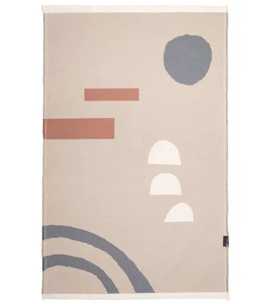 david fussenegger David Fussenegger Teppich „Abstrakt“ mit Saum aus Recyclingbaumwolle, 75 x 120 cm – Produktbild 1 von 2
