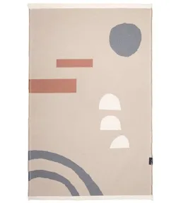 david fussenegger David Fussenegger Teppich „Abstrakt“ mit Saum aus Recyclingbaumwolle, 75 x 120 cm – Produktbild 1 von 1