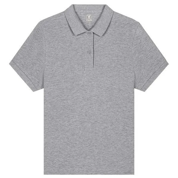 YTWOO YTWOO Klassiches Damen-Poloshirt, Heather grey, – Produktbild 1 von 2