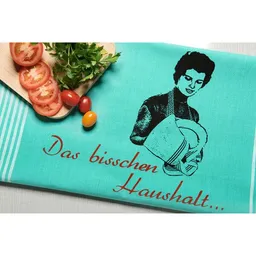 Hirschkind Hirschkind Bio & Fair-Trade-Geschirrtuch "Das bisschen Haushalt..." – Produktbild 1 von 1