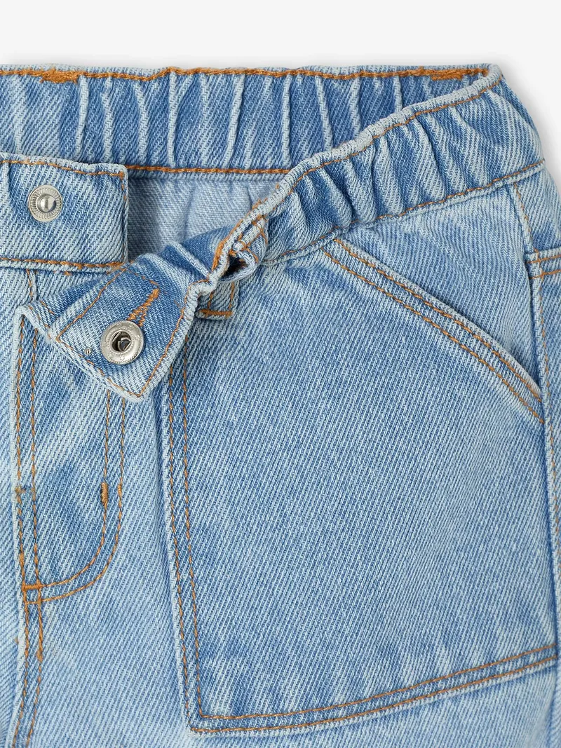 Vertbaudet Mädchen Jeansshorts BASIC helles, Helles blau, – Produktbild 4 von 4