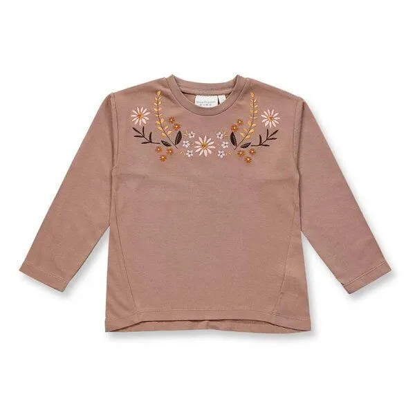 Sense Organics sense-organics Mädchen Langarmshirt mit Blumenstickerei, Modell KLARA von Sense Organics – Produktbild 1 von 3