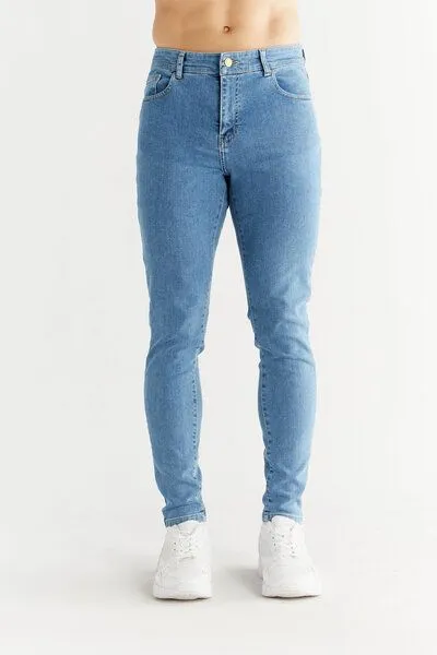 Evermind Evermind M's Skinny Fit-MD1014, Day sky blue, – Produktbild 2 von 4