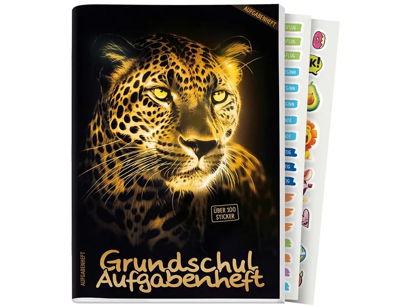 Häfft Häfft Grundschul-Aufgabenheft DIN A5, Leopard, – Produktbild 1 von 2