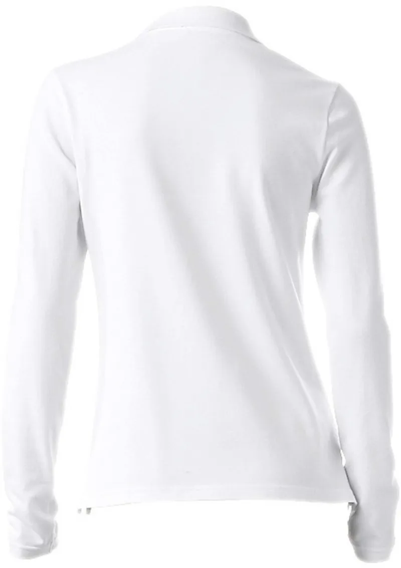 heine Langarm-Poloshirt weiß, Weiß, – Produktbild 2 von 2