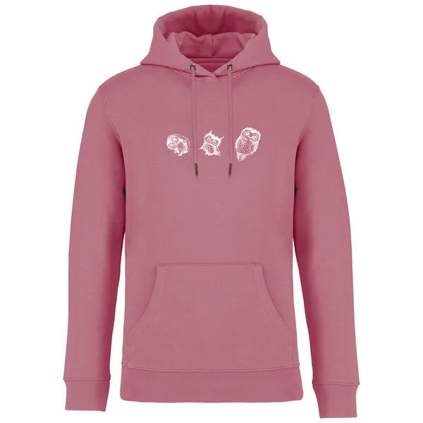 Greenspired Greenspired Basic Bio Unisex Hoody Nr. 4 Three Owls 350g/m² XXS - 3 XL, Rosa, – Produktbild 1 von 1