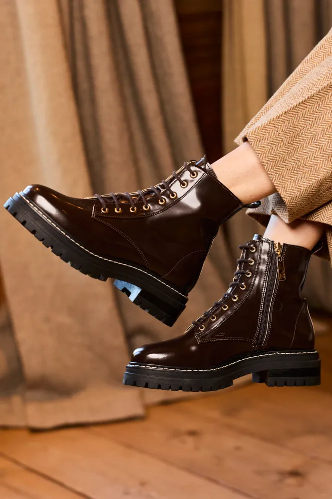Minuit Sur Terre Damen vegan Stiefel Sybelles Schokoladenbraun, Braun, – Produktbild 2 von 2