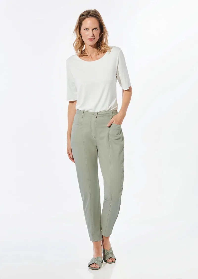 Karottenhose SARA in 7/8-Länge - graugrün - Gr. 52 von Goldner Fashion, Grün, – Produktbild 2 von 3