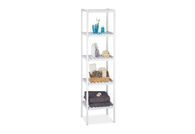 RELAXDAYS RELAXDAYS Badregal Bambus Badregal weiß, 1-tlg., Weiß, – Produktbild 1 von 4