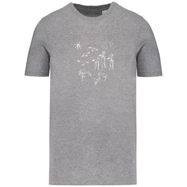 Greenspired Greenspired Basic Bio T-Shirt Nr.4 Coastal Life 155g/m² XXS - 4 XL, Meliertes grau, – Produktbild 1 von 1