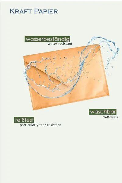 BY COPALA BY COPALA Laptoptasche 13–14 Zoll aus waschbarem Kraftpapier – MacBook Hülle, handgemacht mit Magnetverschluss, Vegan Leder – Produktbild 4 von 4