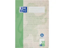 OXFORD OXFORD Recycling-Schulheft DIN A4, 16 Blatt, Lineatur 20 (blanko), 90 g/m² – Produktbild 1 von 1