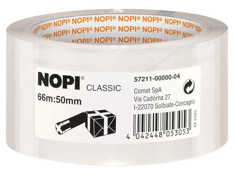 NOPI NOPI Packband 'Classic 4042', Stärke 52 µ, 50 mm x 66 m, transparent – Produktbild 1 von 2