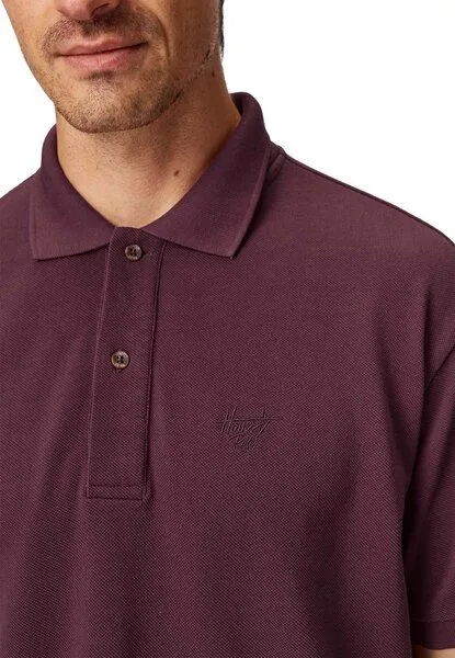 Honesty Rules Honesty Rules Basic Polo Shirt, Bordeaux, – Produktbild 3 von 3