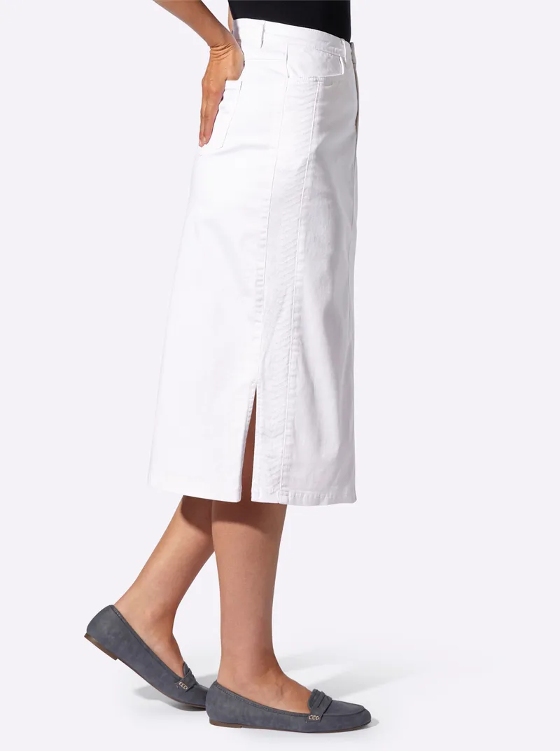 Witt Jeansrock weiß, Weiß, – Produktbild 2 von 2