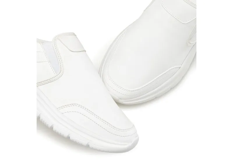 John Devin John Devin Clog, Pantolette, Schlappen, Slipper, Slip-On-Sneaker Sabot mit leichter Sohle, Unisex VEGAN, Weiß, – Produktbild 1 von 5