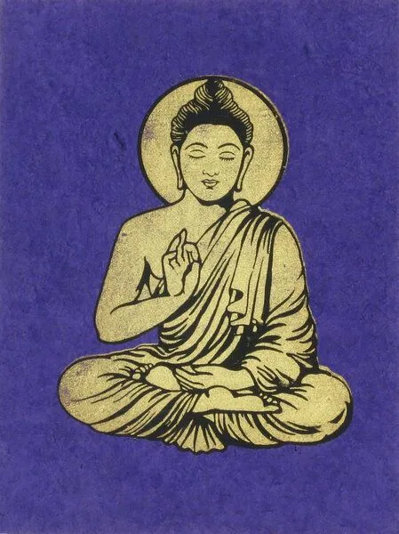 Just Be Just Be Briefkarte Buddha, Violett, – Produktbild 2 von 3