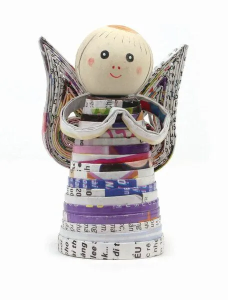 El Puente El Puente Deko-Engel | Fair Trade & Handmade aus Vietnam, Mehrfarbig, – Produktbild 1 von 2