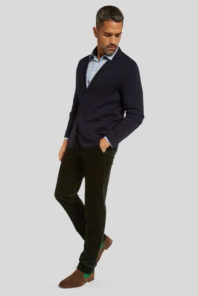 Meyer MEYER Superstretch Premium Cord Chino, Grün (dunkelgrün), – Produktbild 2 von 4