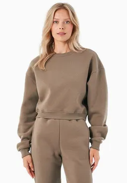 ORGANICATION ORGANICATION SILLIVIA | Essentials Crop-Sweatshirt aus Bio-Baumwolle und recyceltem Polyester – Produktbild 1 von 1