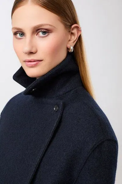 LangerChen LangerChen Langer Cabanstyle mit großem Kragen, Navy (blau), – Produktbild 4 von 4