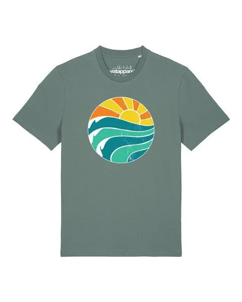 watapparel watapparel T-Shirt Unisex Summer Sun, Green bay, – Produktbild 1 von 2