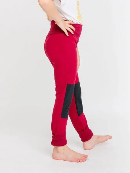 Babbily Babbily mitwachsende Leggings aus Bio-Baumwolle, Rot, – Produktbild 3 von 4