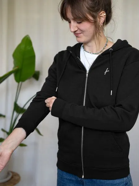 FUXBAU FUXBAU fux Sweatjacke, Schwarz, – Produktbild 4 von 4