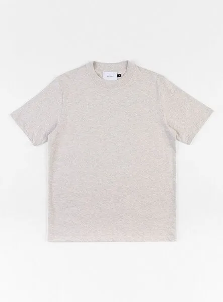 Rotholz Rotholz T-Shirt mit breitem Kragen aus Bio-Baumwolle, Ash heather (grau), – Produktbild 1 von 3