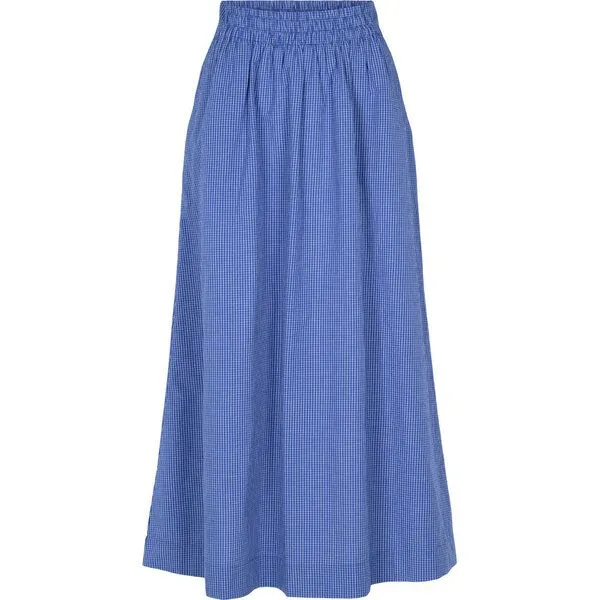 Basic Apparel Basic Apparel Chane Rock aus Bio-Baumwolle, Blau kariert, – Produktbild 1 von 3