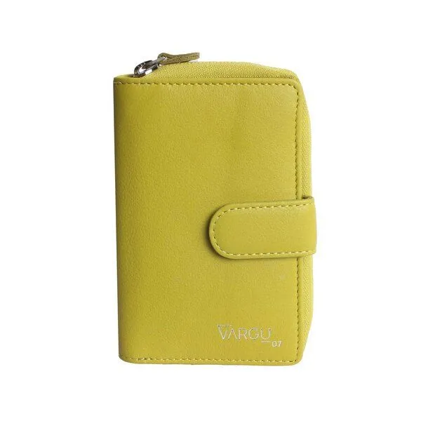 Vargu Vargu Echtleder Geldbörse MASIN 1-A mono, Lime green, – Produktbild 1 von 4