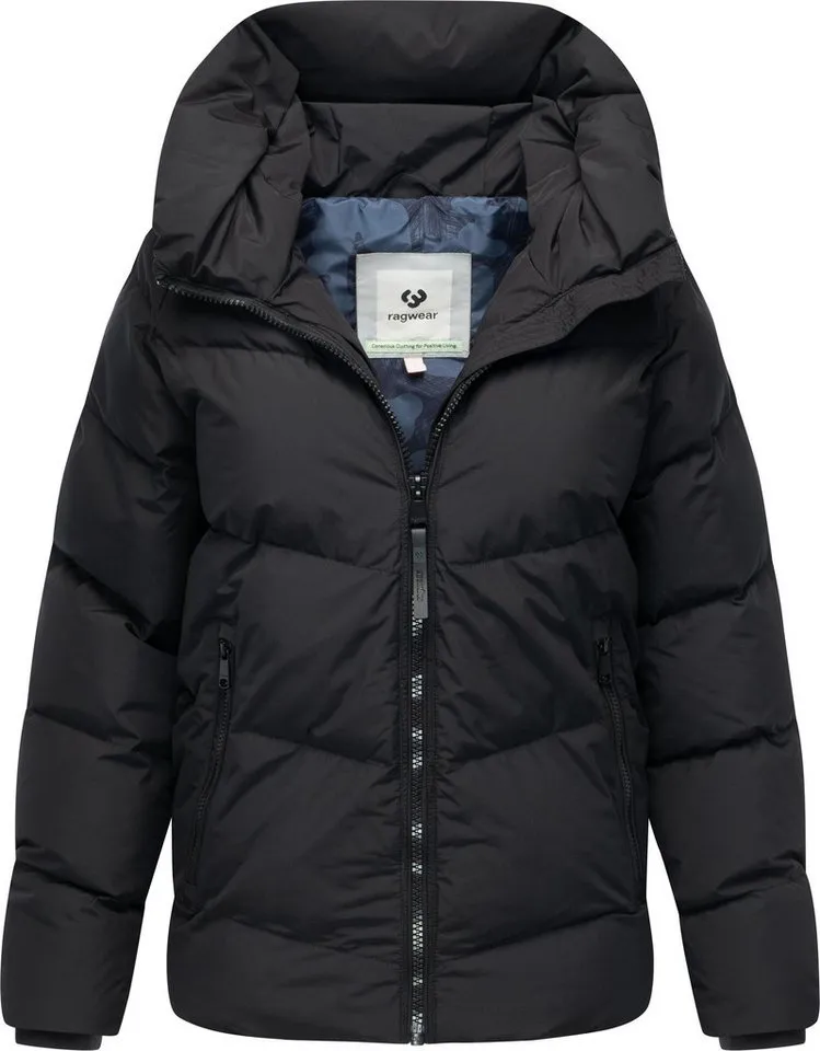 ragwear ragwear Steppjacke Cessi Wasserdichte Damen Winterjacke mit großer Kapuze, Schwarz, – Produktbild 2 von 4
