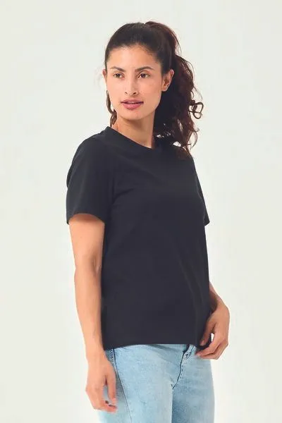 COREBASE COREBASE Damen TShirt "Classic Fit" aus 100% Baumwolle, Schwarz, – Produktbild 2 von 4
