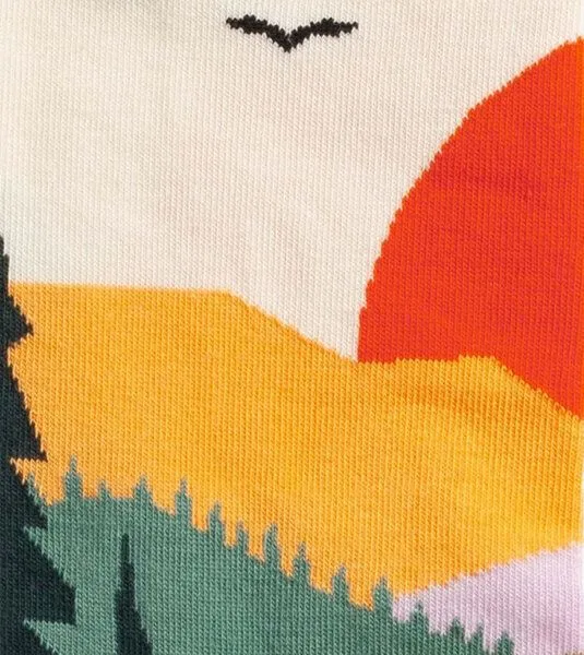 DillySocks DillySocks Bunte Socken, Bio Baumwolle, forest sunset – Produktbild 3 von 4