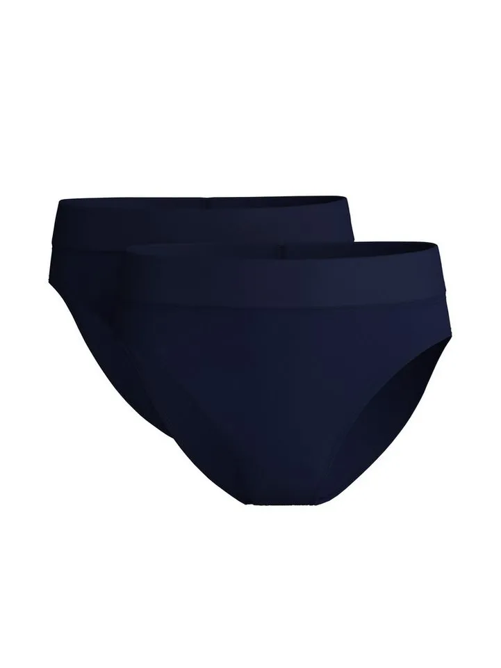 CALIDA CALIDA High-Waist-Slip Elastic Duopack (2er Pack) breiter Softbund, elastisch, atmungsaktiv, weich, Blau, – Produktbild 1 von 5