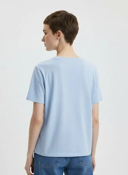 UNIPOLAR UNIPOLAR V-Neck T-Shirt Modell: Island, Blue soul (blau), – Produktbild 2 von 2