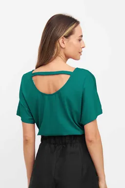 WiDDA Widda Damen vegan T-Shirt Rückenfrei Fari Petrol – Produktbild 1 von 1