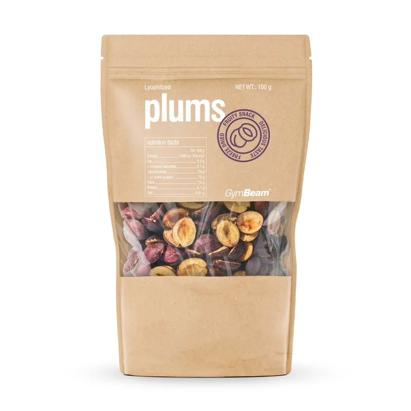 GymBeam Food GymBeam Gefriergetrocknete Pflaumen 100 g – Produktbild 1 von 1