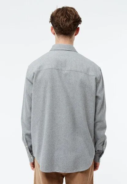 Givn Berlin Givn Berlin Flanellhemd GBJOHN in lockerer Passform, Mid grey, – Produktbild 3 von 4