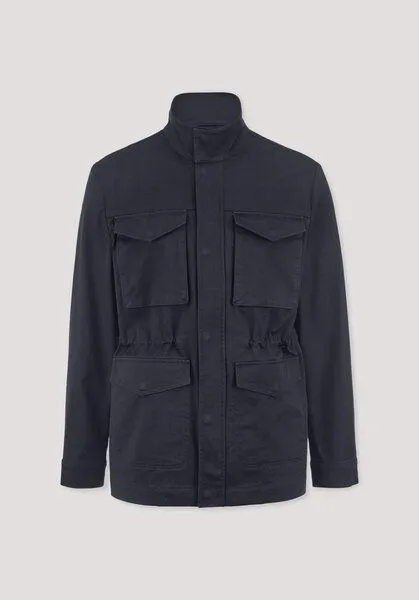 hessnatur hessnatur Field Jacket Regular NATURE SHELL aus reiner Bio-Baumwolle, Marine, – Produktbild 4 von 4