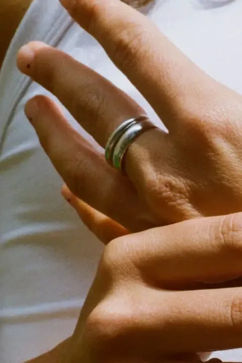 Bound Studios Bound Studios Damen vegan Ring Der Bobbie Sterling Silber, Silber, – Produktbild 2 von 2