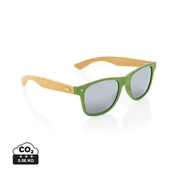 XD Collection XD Collection Sonnenbrille aus Bambus und RCS recyceltem Kunststoff, Grün, – Produktbild 1 von 1