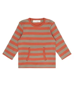 Sense Organics sense-organics Baby LA Shirt chili cinder grau geringelt Bio Baumwolle – Produktbild 1 von 1