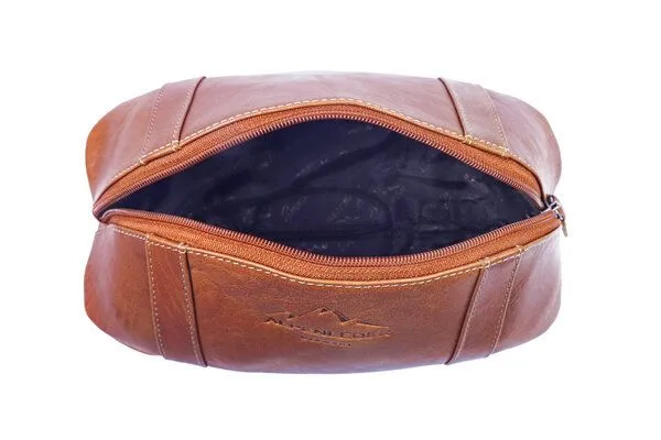 Alpenleder Alpenleder Kulturtasche RUGBY, Cognac, – Produktbild 3 von 4