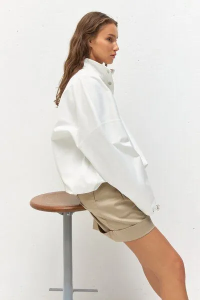 IVA RYCH IVA RYCH Shorts mit maskulinem Schnitt I Deadstock, Beige, – Produktbild 1 von 3