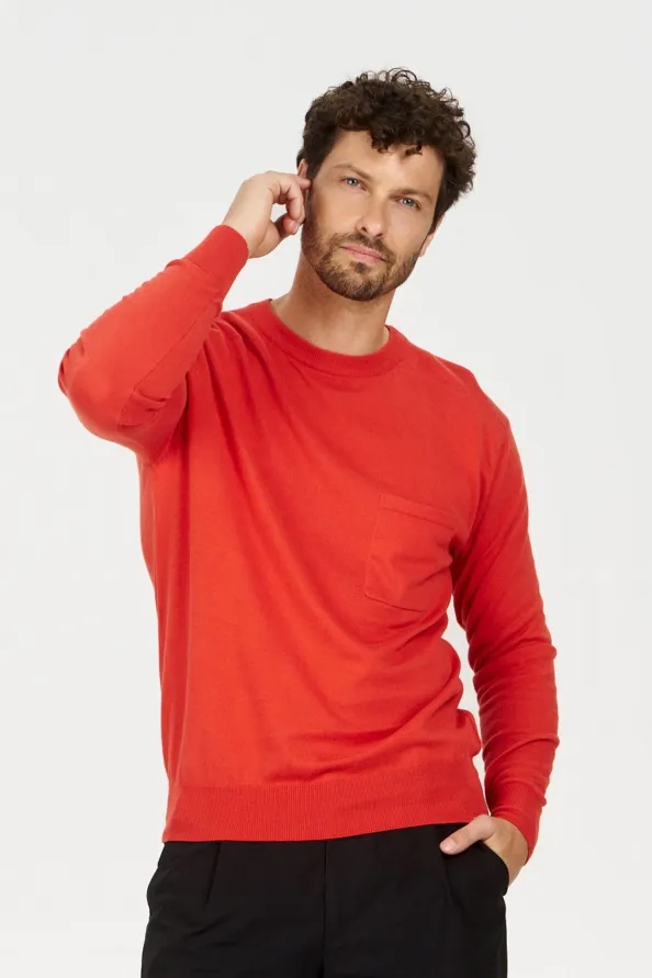 KOMODO KOMODO Herren vegan Pullover Tasche Rot, Rot, – Produktbild 2 von 2