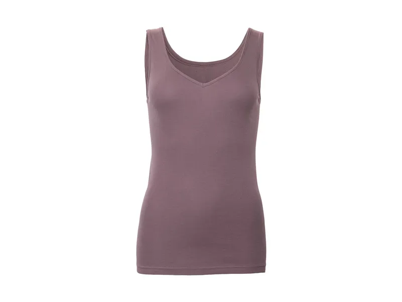 Living Crafts Living Crafts - Damen V-Neck-Trägertop (100% Bio-Baumwolle), Lila, – Produktbild 1 von 4