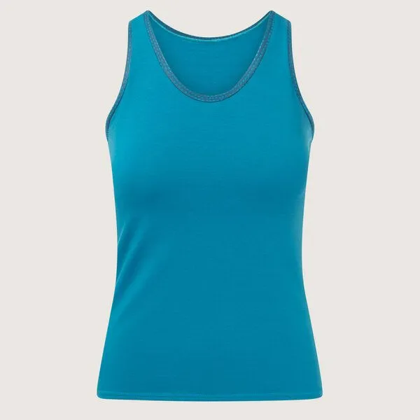 Frija Omina Frija Omina Bio Tanktop Unterhemd, Petrol (blau), – Produktbild 1 von 3